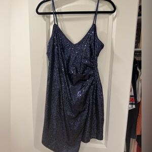 Navy Sequin Dress